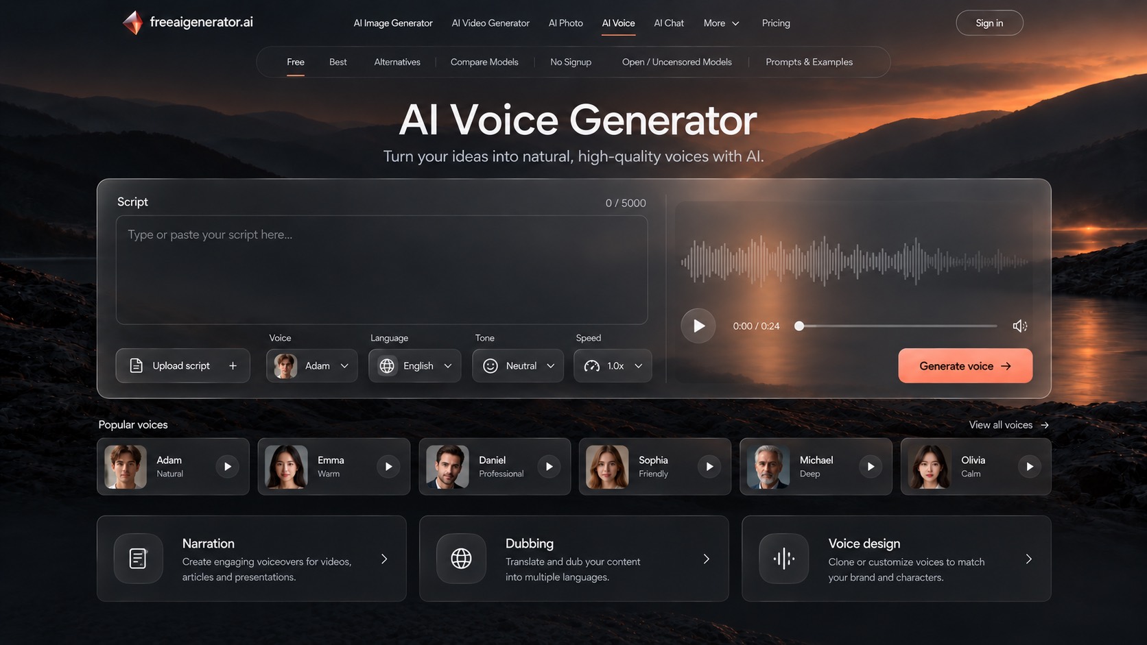 Voice workspace example